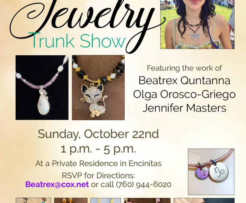 Jewelry Trunk Show (10/22/23) – Featuring Jewelry by Beatrex, Olga & Jennifer