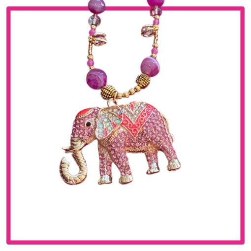 elephant bling necklace
