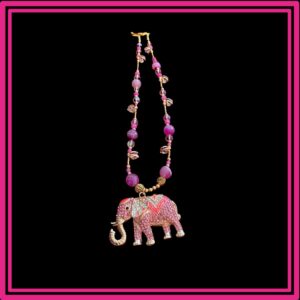 elephant bling necklace