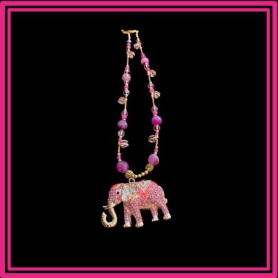 elephant bling necklace