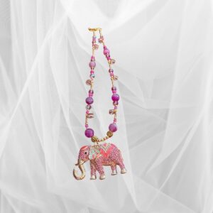 elephant bling necklace
