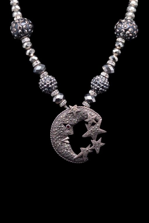 Bling Moon and Stars Necklace