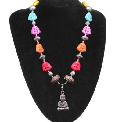 Colorful Smiling Buddha Necklace