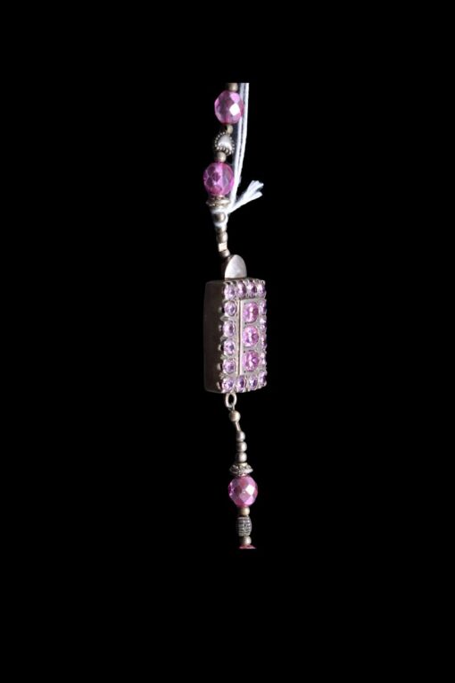 Pink Stone Carved Pink Goddess Necklace clasp