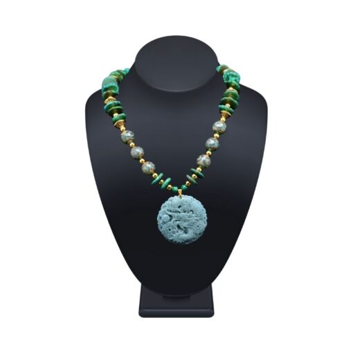 Green Jade Dragon Necklace