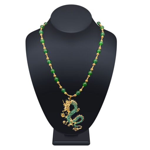 Green Dragon Pendant Necklace