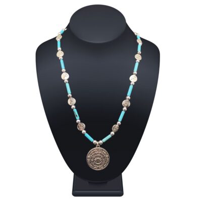 Sagittarius Horoscope Necklace with Turquoise beads