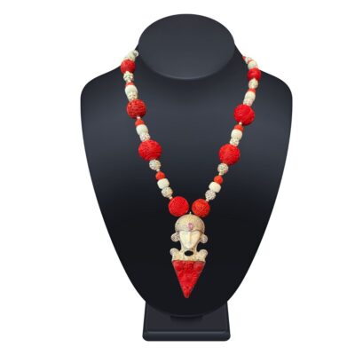 Cinnabar pendant goddess necklace