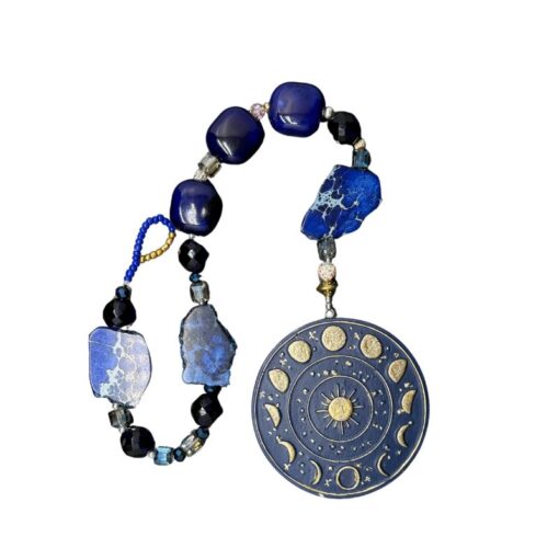 Celestial Moon Phases House Jewelry in Blue