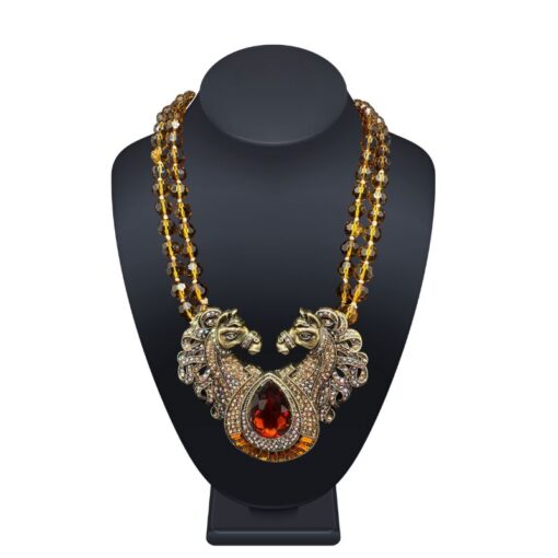 Kissing Horses Necklace in Red
