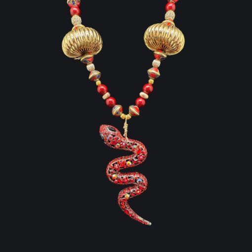 Red Snake Bling Necklace Belly Bouncer